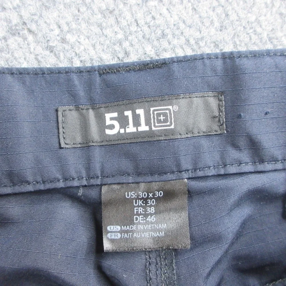 5.11 Tactical Pants Mens 30x30 Blue Cargo Straight Leg Utility Ripstop Workwear
